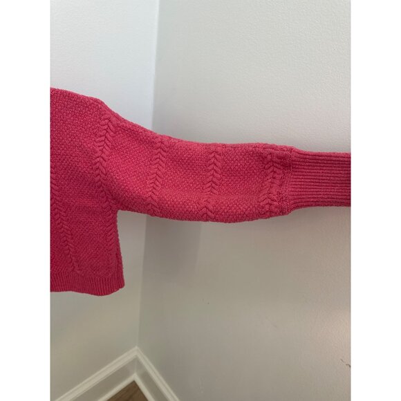 Finding Foxtale Girls Pink Textured Knit Cropped Sweater Size 10 Polyester/Spand - Picture 2 of 4